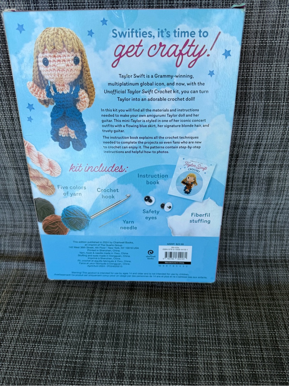 Taylor Swift Crochet Doll Kit - Blue and Pink - Picture 2 of 2